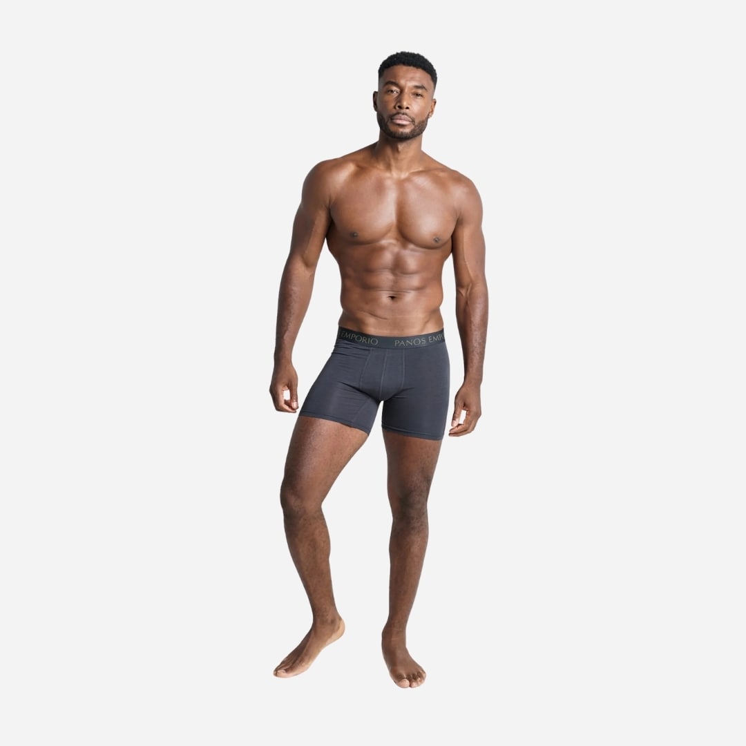 3 Pack Base Bamboo Boxer - Grey/Olive/Bluesteel