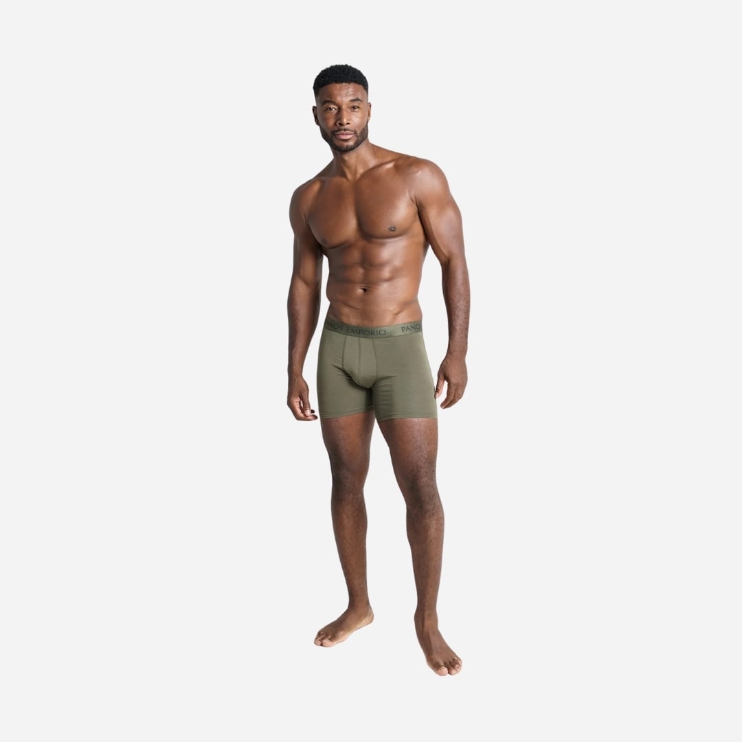 3 Pack Base Bamboo Boxer - Grey/Olive/Bluesteel