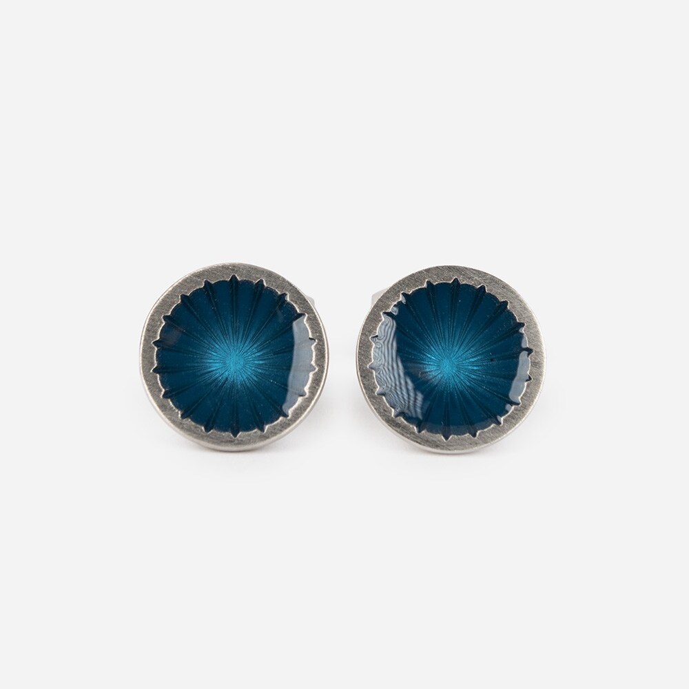 Starburst Bowl Cufflink Navy