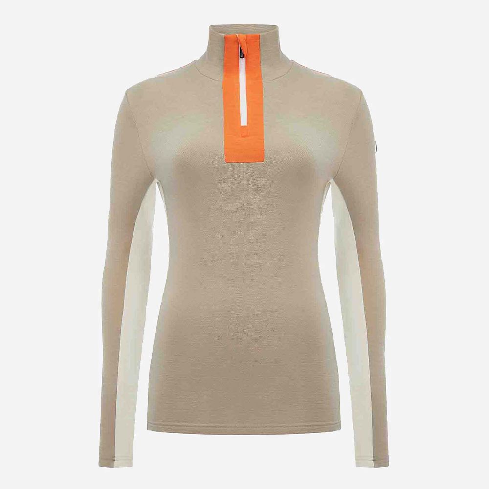 Tryvann Color Block Zip Up Sand
