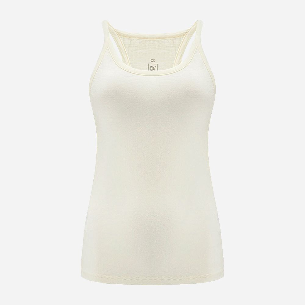 Snø Racer Back Tank Top - Brigth White