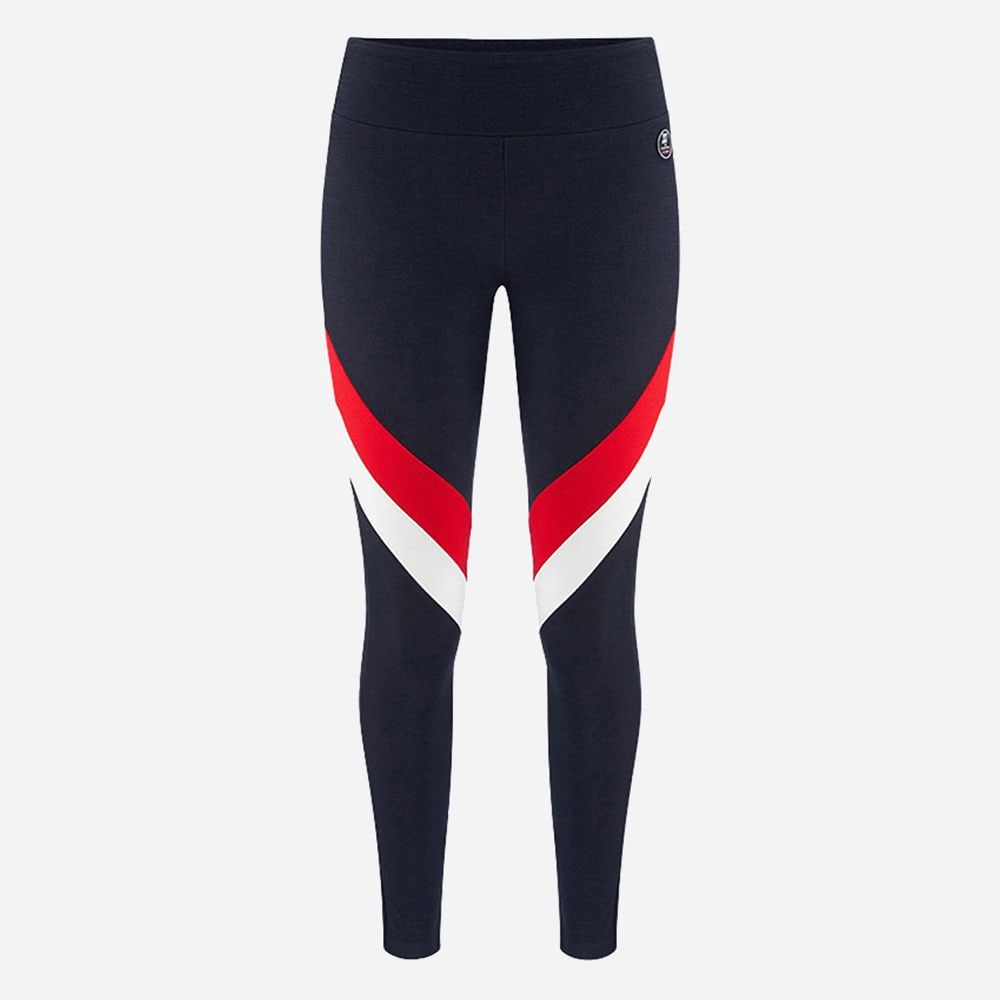 Voss Color Block Leggings - Navy Flag