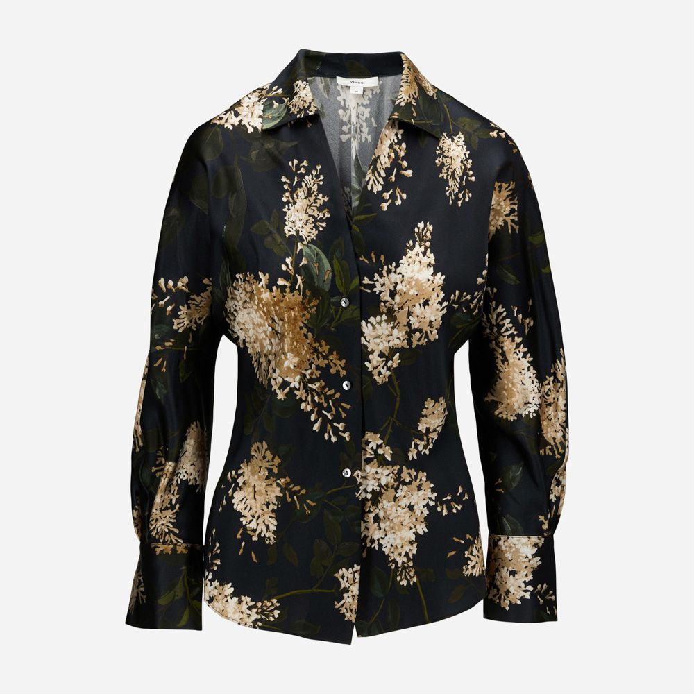Lilac Bias L/S Blouse 403cbl