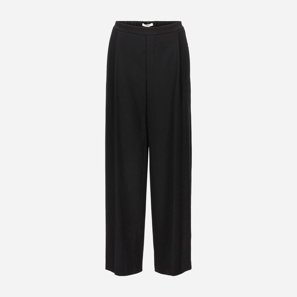 Flannel Easy Pull On Pant - Black