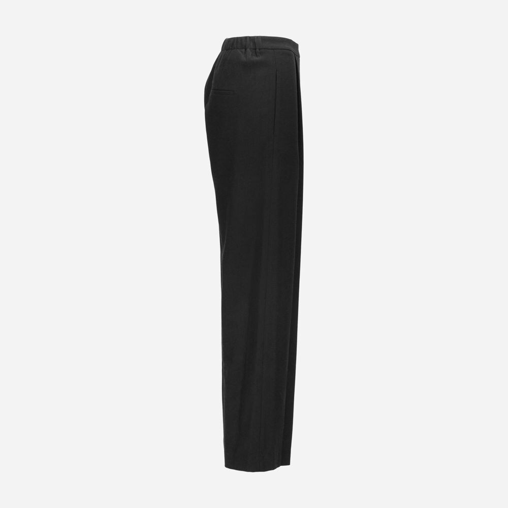 Flannel Easy Pull On Pant - Black