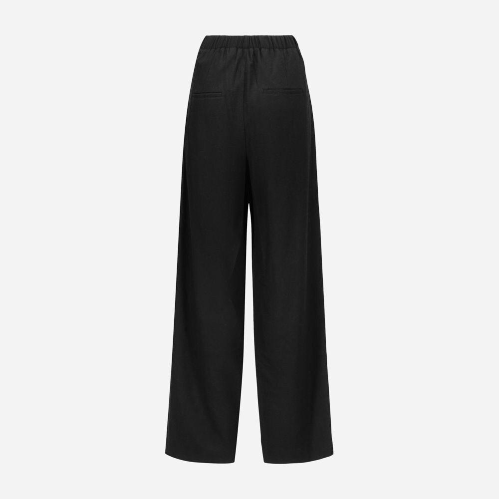 Flannel Easy Pull On Pant - Black