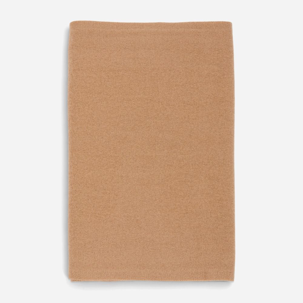 Boiled Cashmere Clean Edge Knit Scarf - Cam