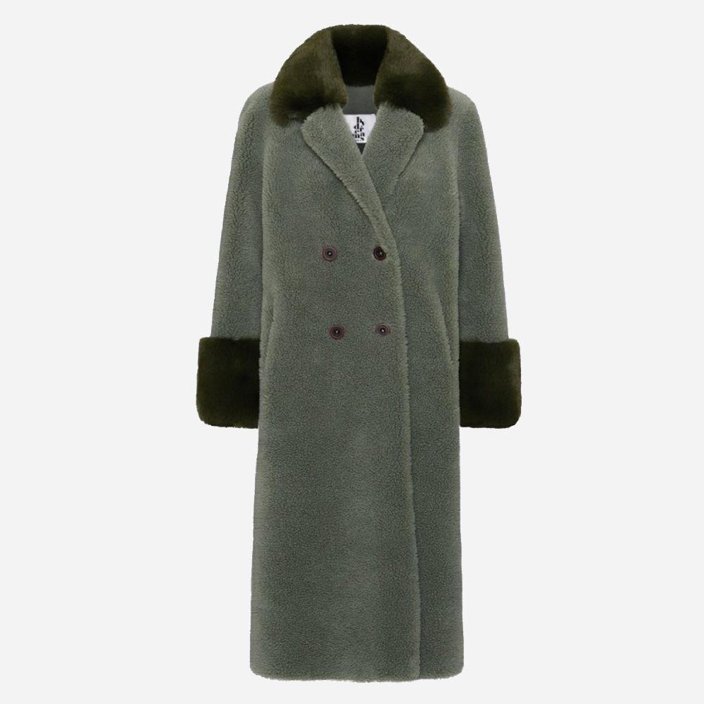 Finoa Wool Coat Long Green