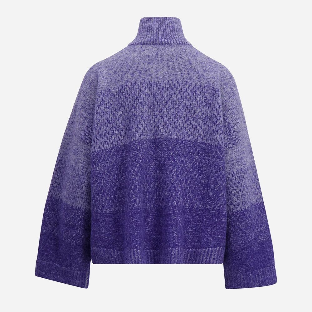 Tine Knit Cardigan Purple Mix