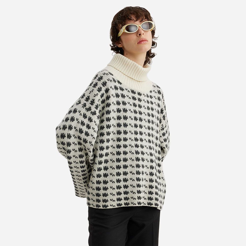 Davine Knit Sweater Ecru Mix