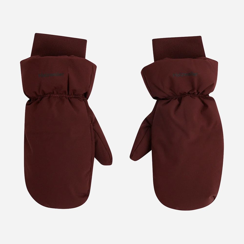 Slogen Bubble Mittens - Burgundy Red