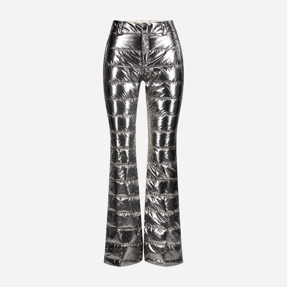 Talia Quilted Pant - Dark Silver Foil