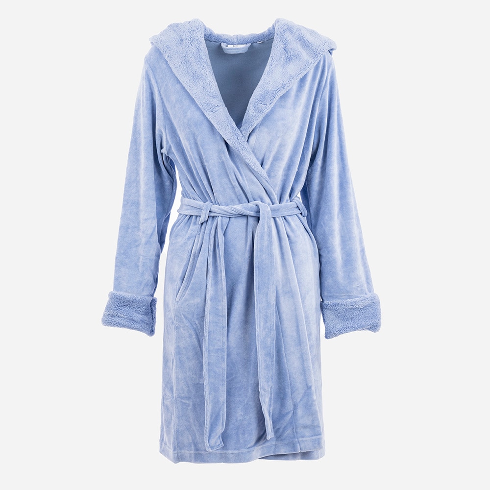 Bamboo Nicky Hooded Robe - Royal Blue