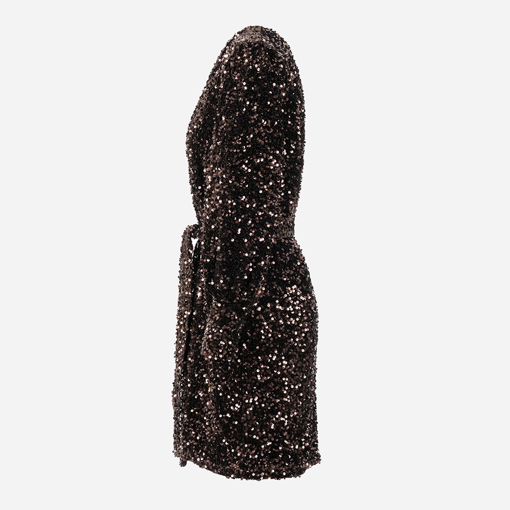Mimo Sequin Dress Brown