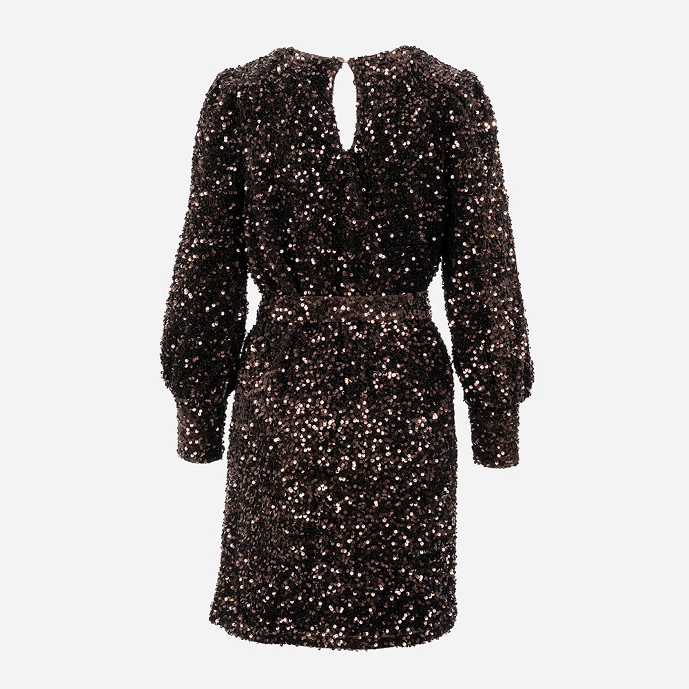 Mimo Sequin Dress Brown