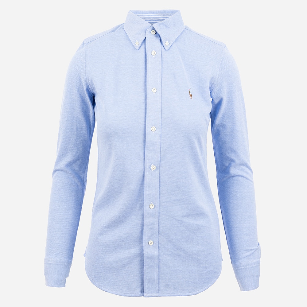 Slim Fit Knit Oxford Shirt - Harbor Island Blue