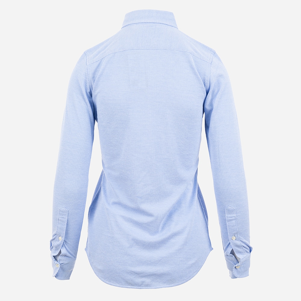 Slim Fit Knit Oxford Shirt - Harbor Island Blue