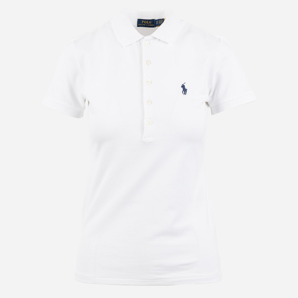 Slim Fit Stretch Polo Shirt - White