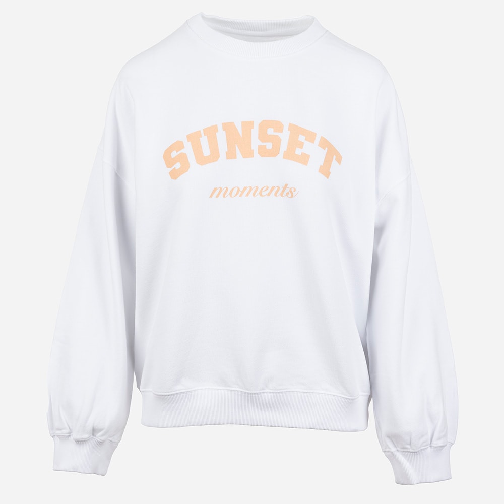 Organic Cotton Sweater Sunset - White