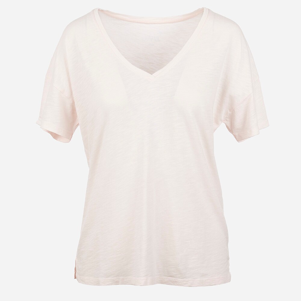 Co Slub Shirt V-Neck - Cold Blush