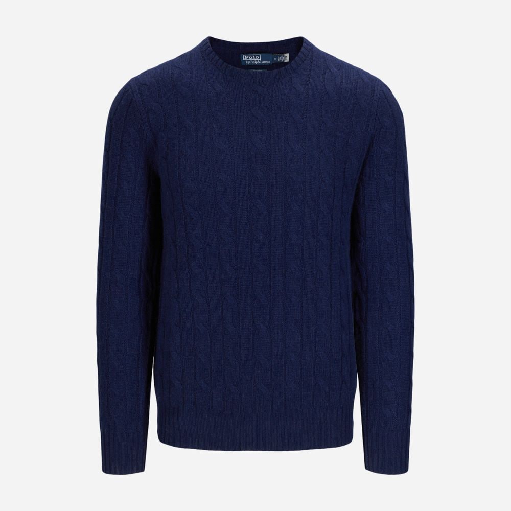 The Iconic Cable-Knit Cashmere Sweater - Bright Navy