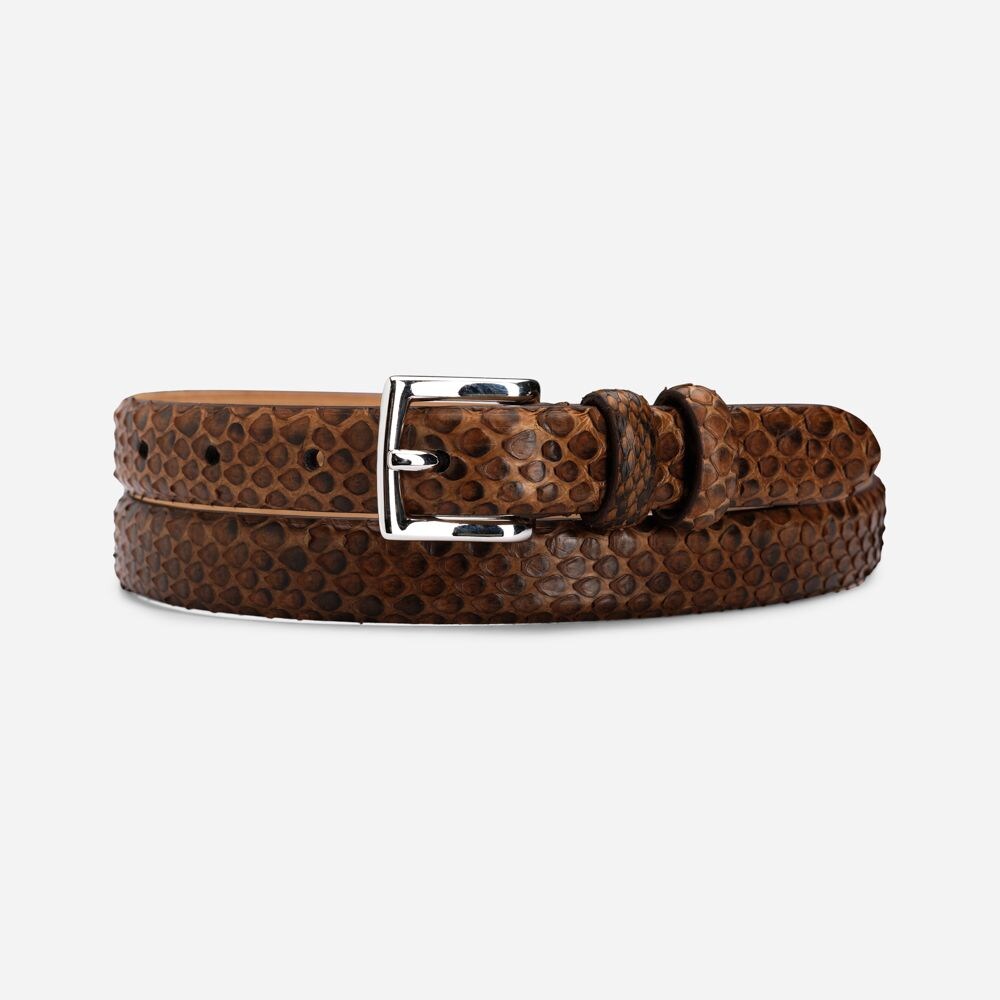 Genuine Python Leather - Marrone