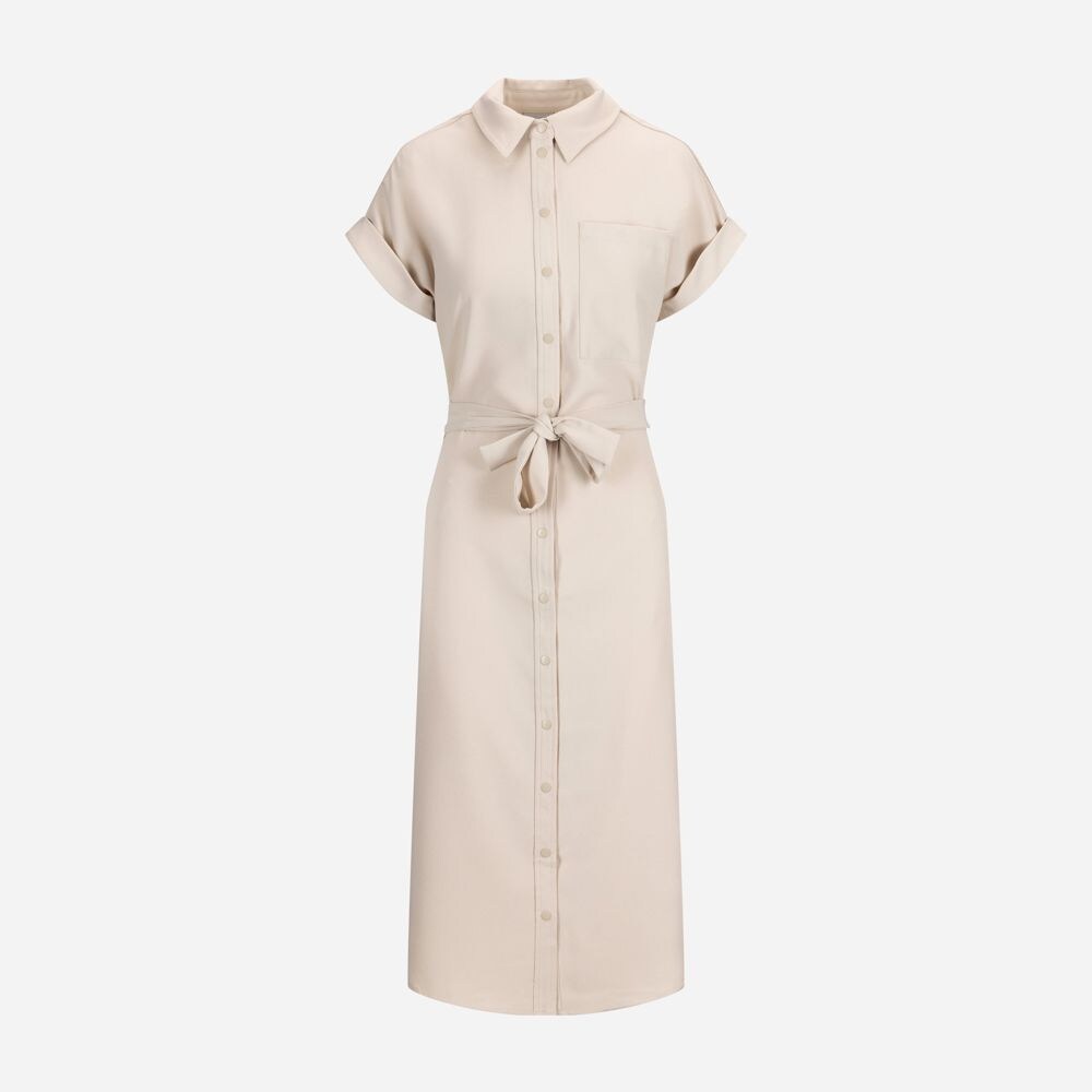 Christy Shirt Dress - Chalk
