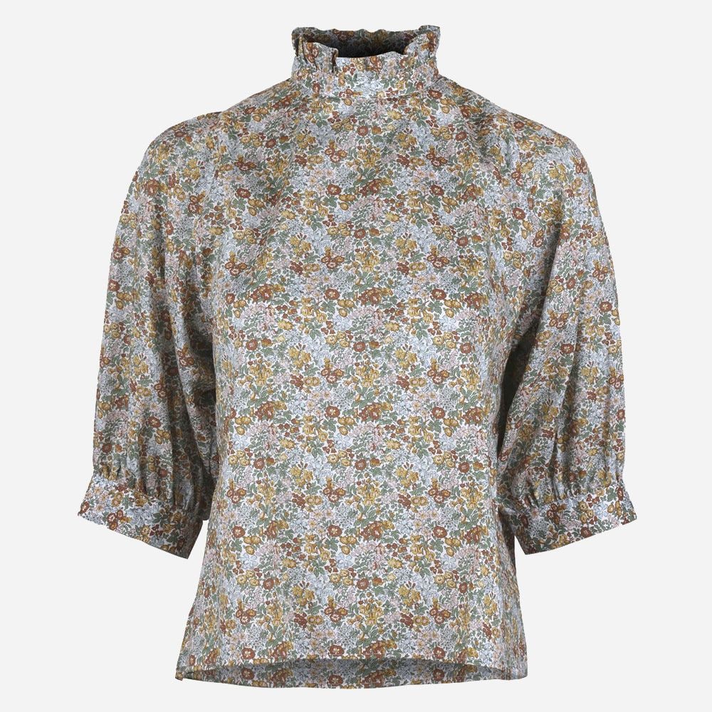 Elsa Blouse Floral - Light Green