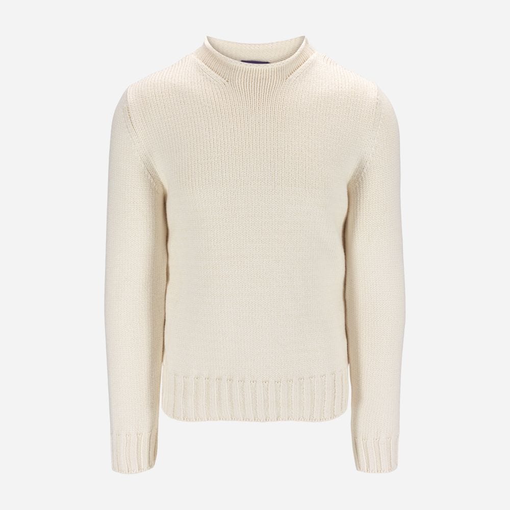 Rollneck Long Sleeve Pullover - Lux Cream
