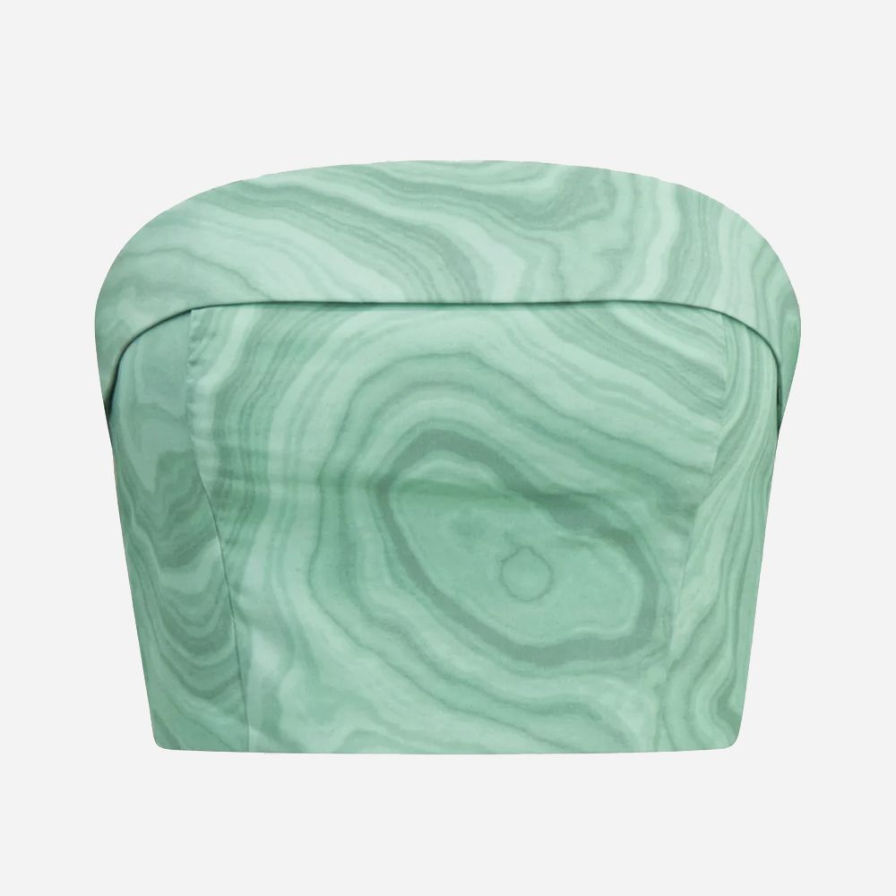 Nina Print Corset Green Mix
