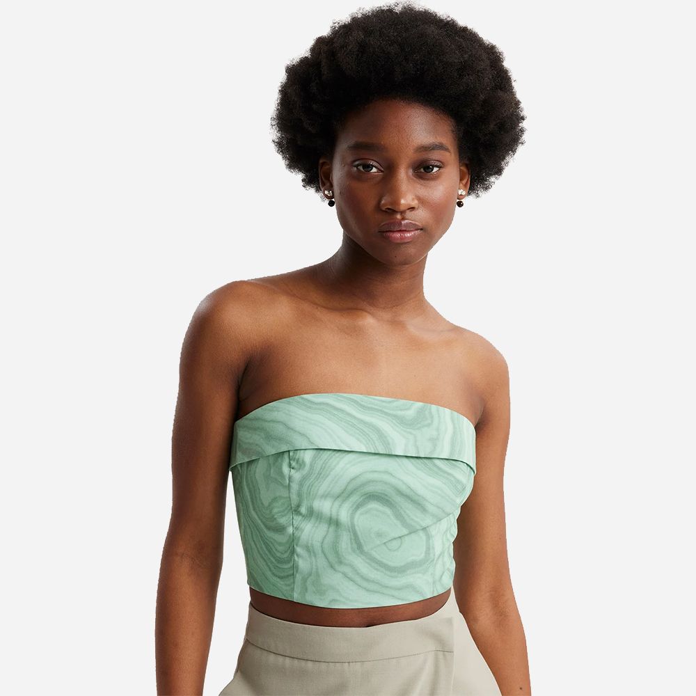 Nina Print Corset Green Mix