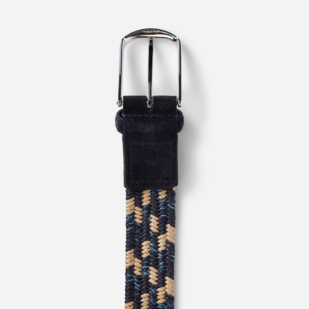 Elastic Linen Colour - Navy Multi