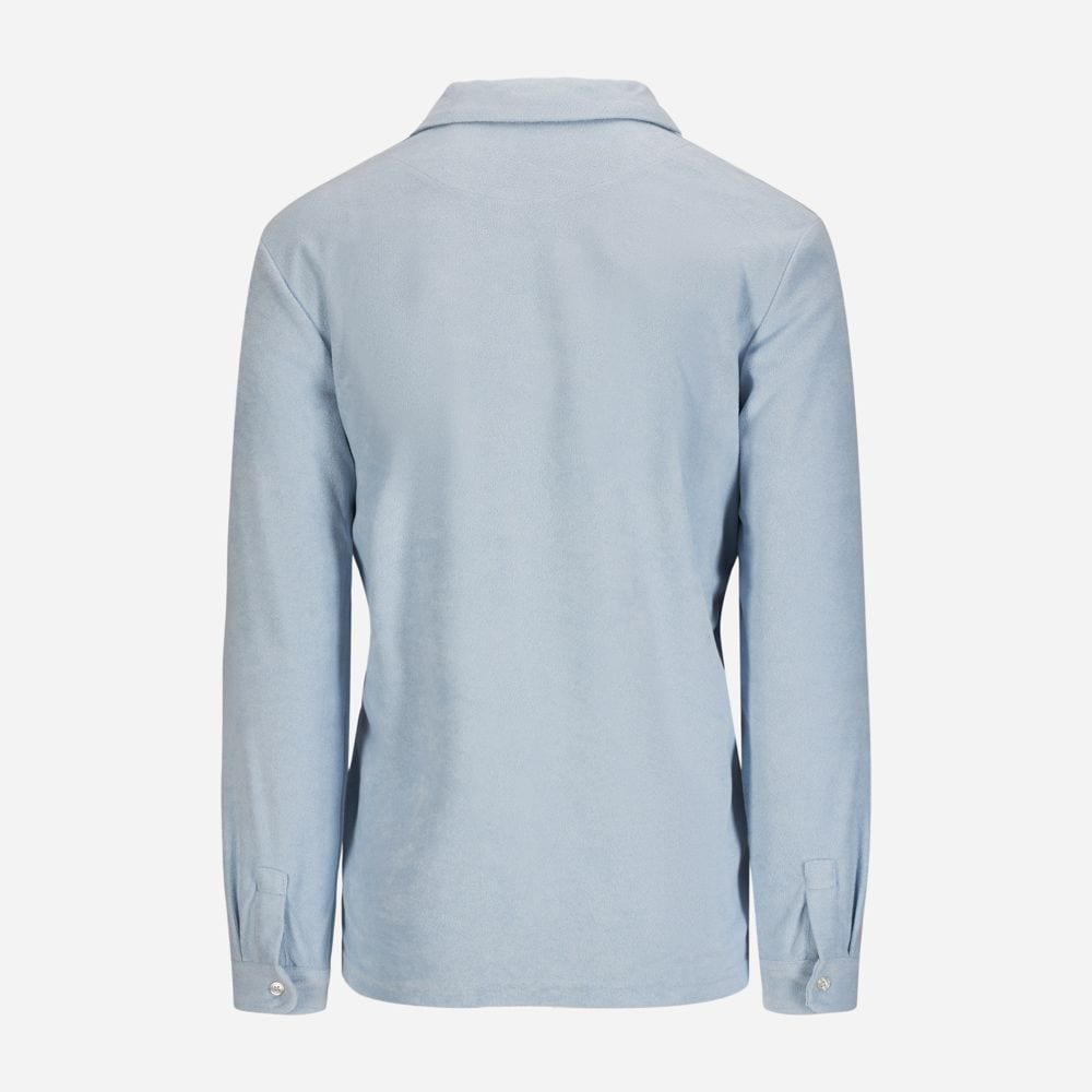 Riviera Terry Polo Long Sleeve - Light Blue