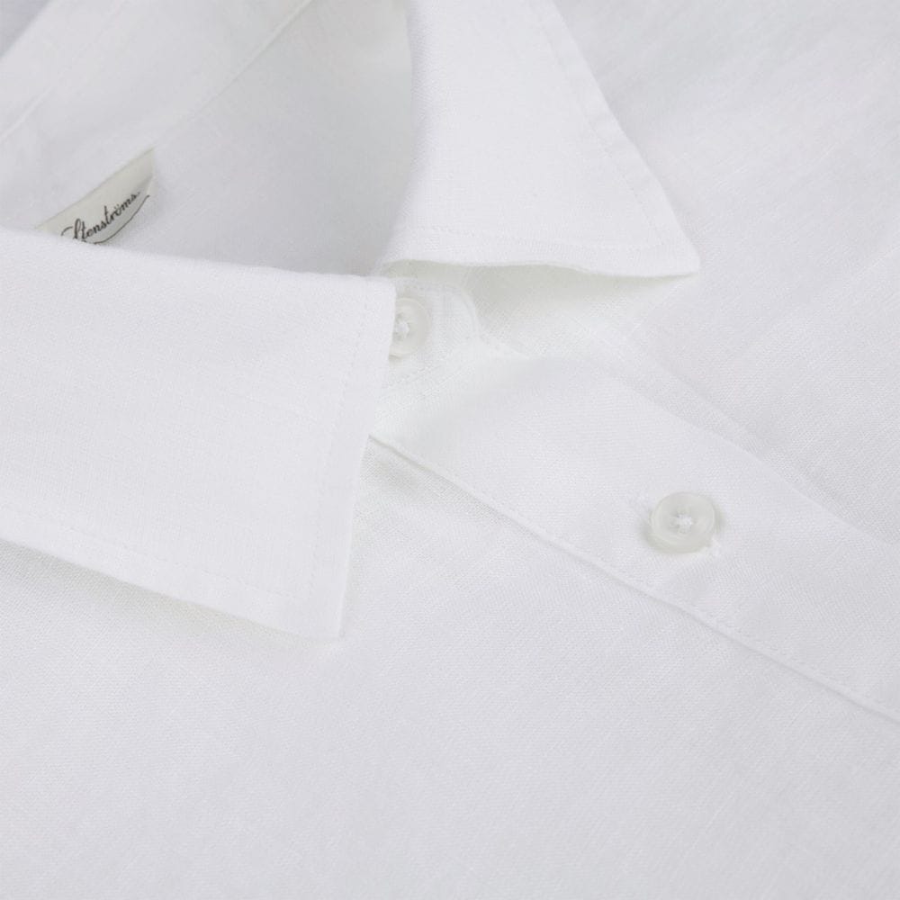 Elin Linen Popover Shirt - White