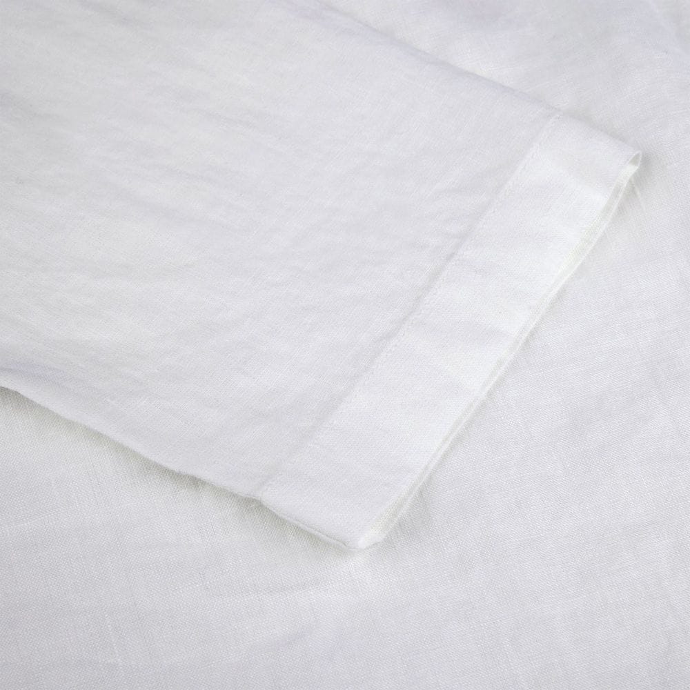 Elin Linen Popover Shirt - White
