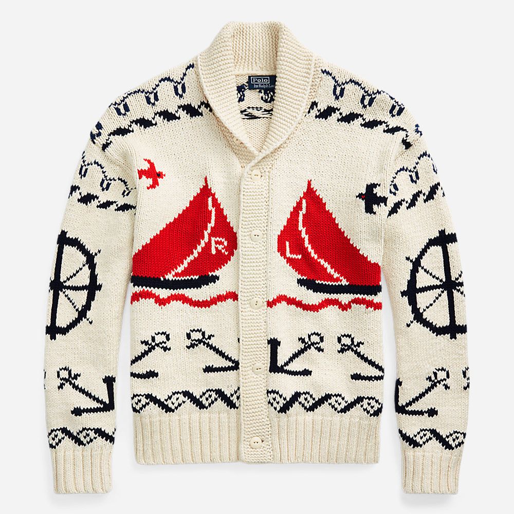 Ralph lauren shawl collar deals cardigan grace and frankie
