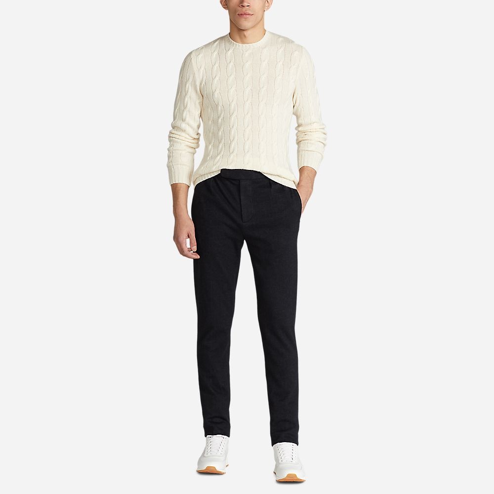 Cable Knit Cashmere Sweater - Classic Cream