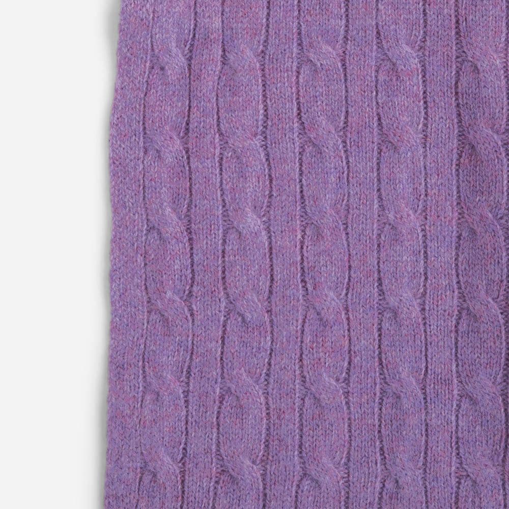 Rib Knit Wool-Cashmere Scarf - Wisteria