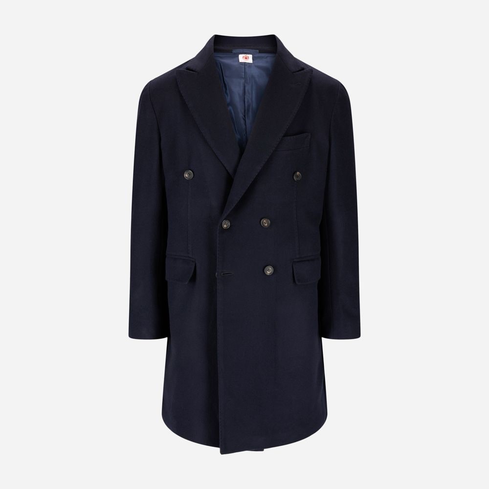 Double Breasted Coat - Navy