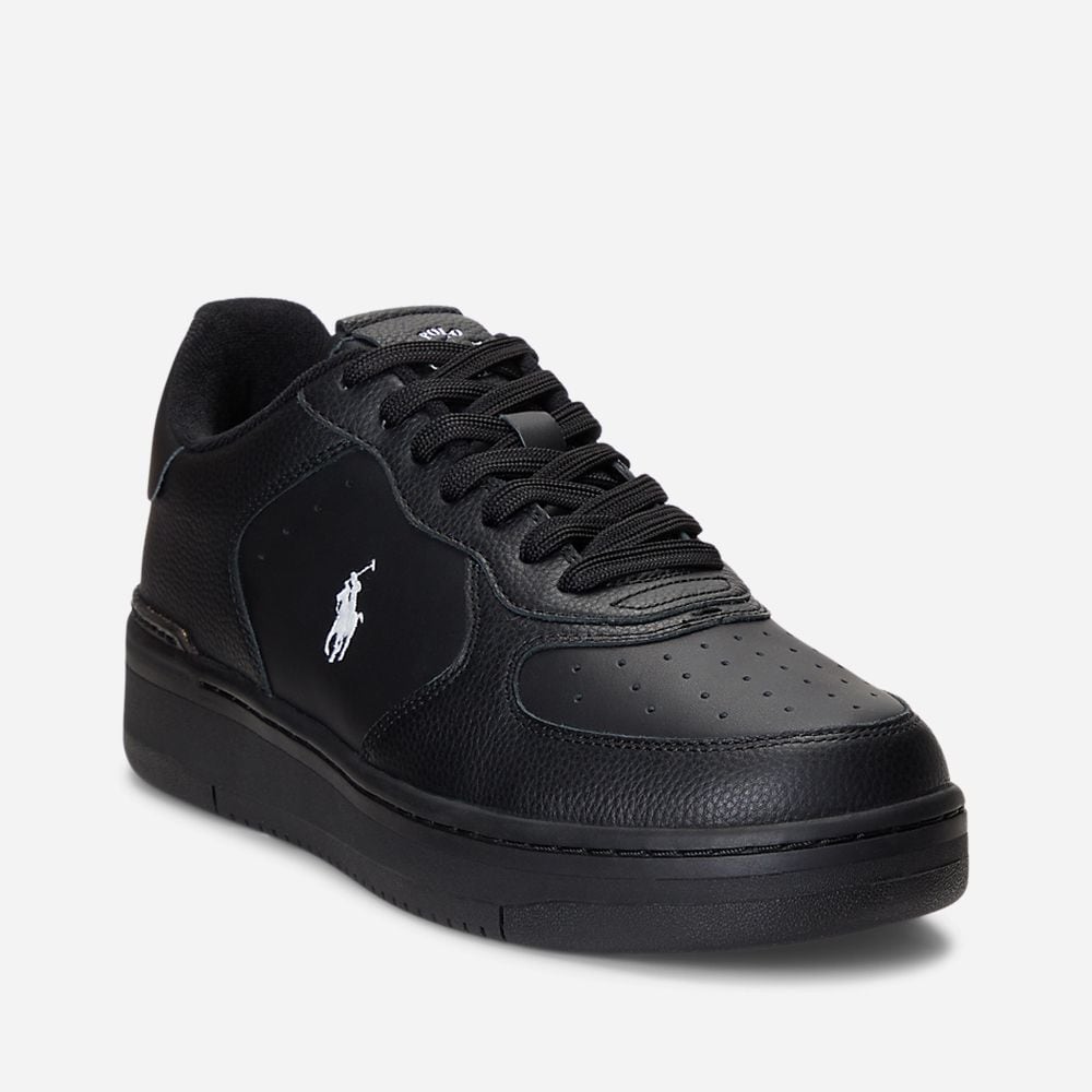 Masters Court Leather Sneaker - Black/White Pp
