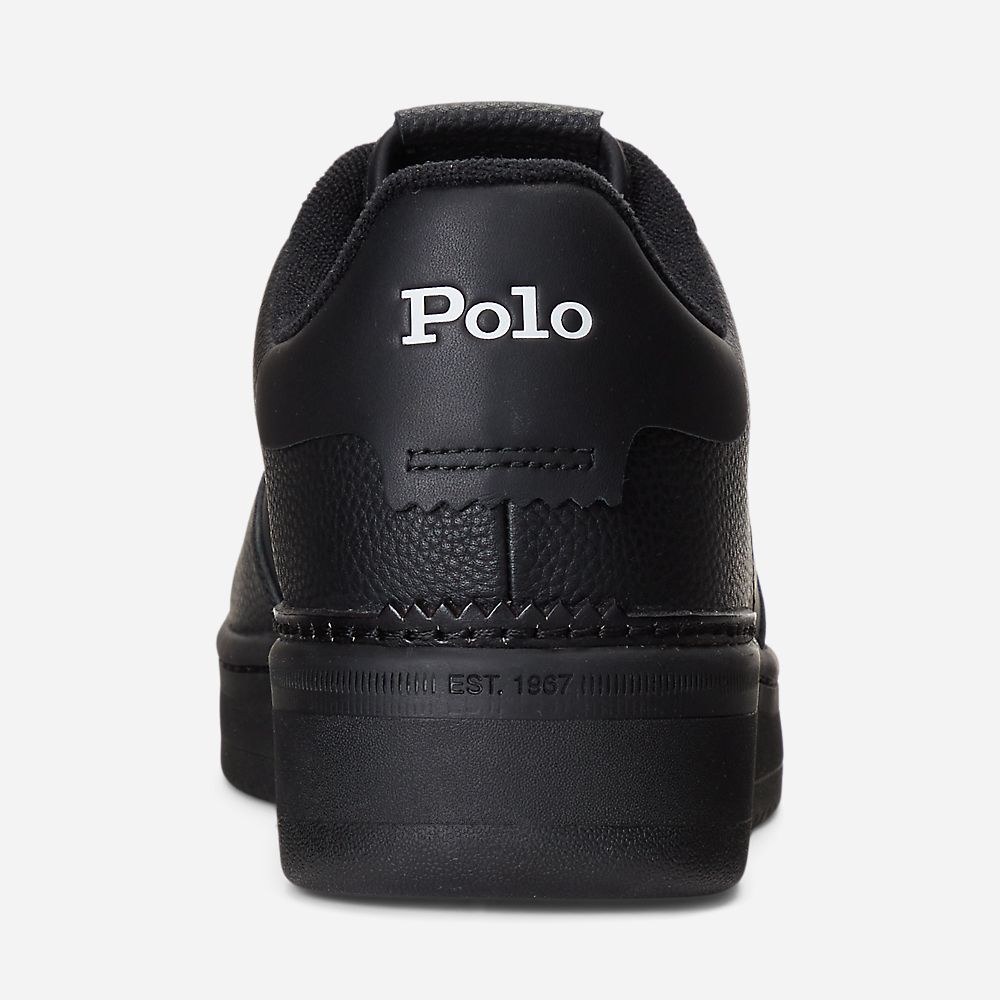 Masters Court Leather Sneaker - Black/White Pp
