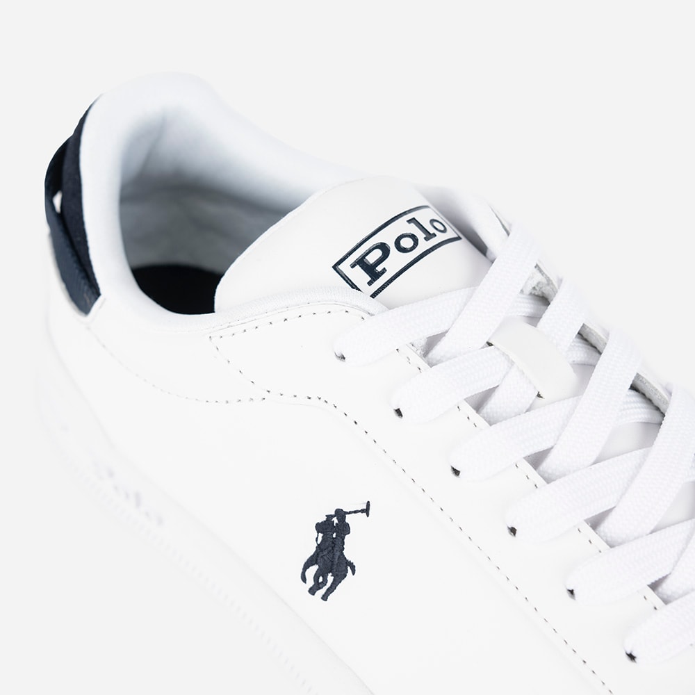 Heritage Court Iii Leather Trainer - White/Navy