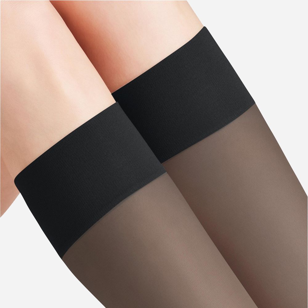 Knee High Sock Matt 20 - Black