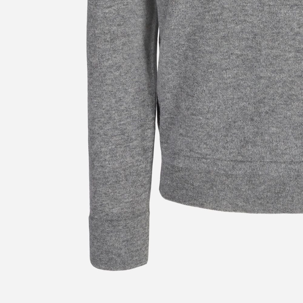 Knitwear Polo - Medium Grey Solid
