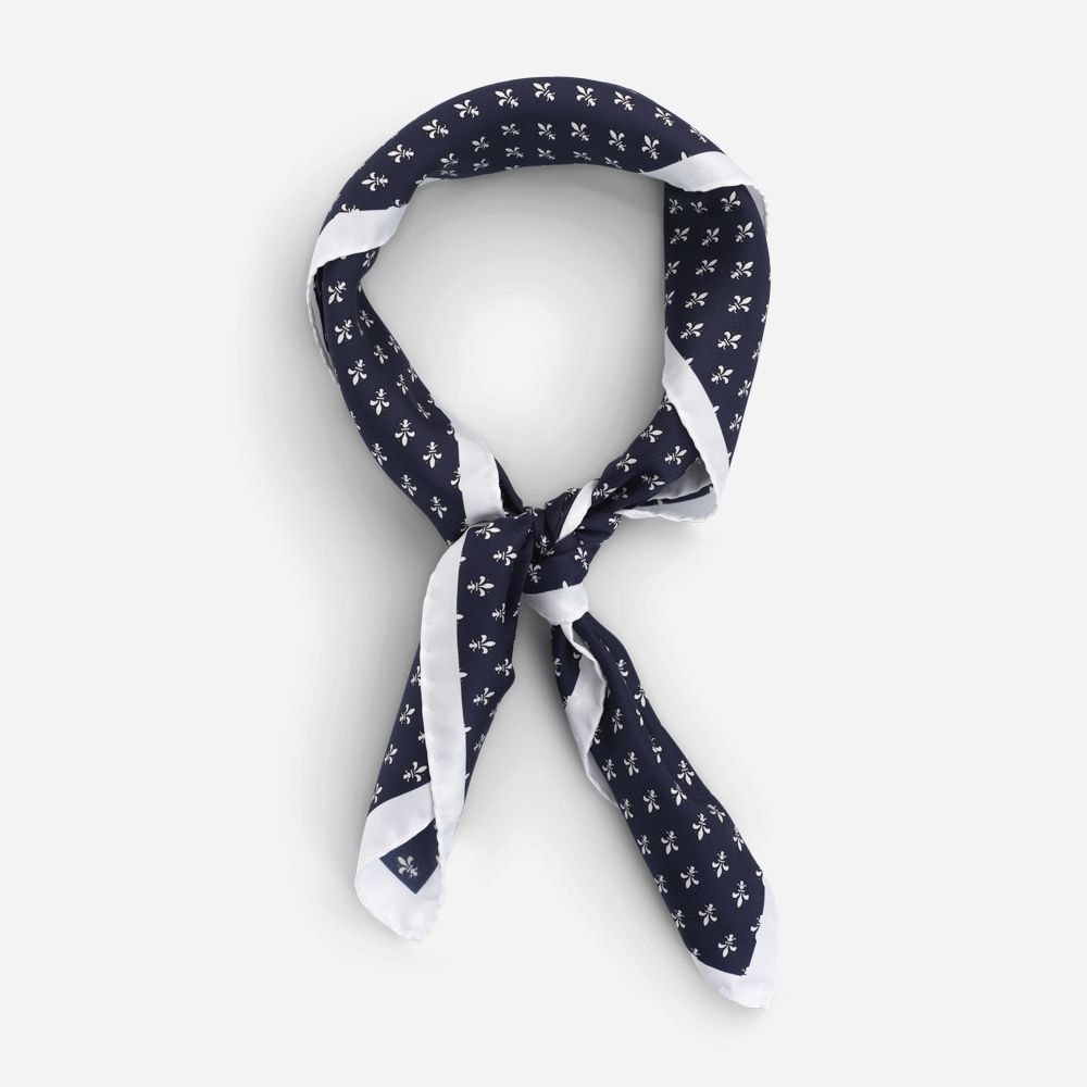 Neck Scarf Silk - Blue W Gigli
