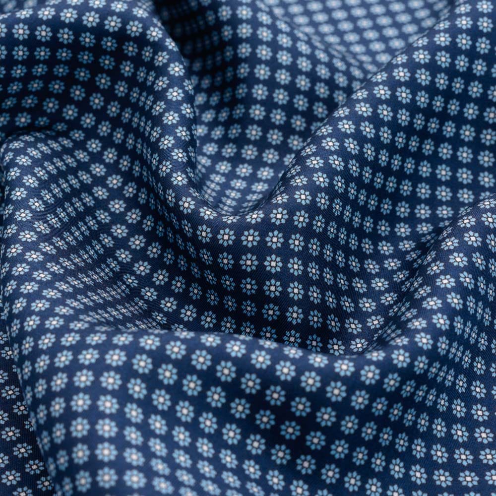 Neck Scarf Silk - Blue Flower