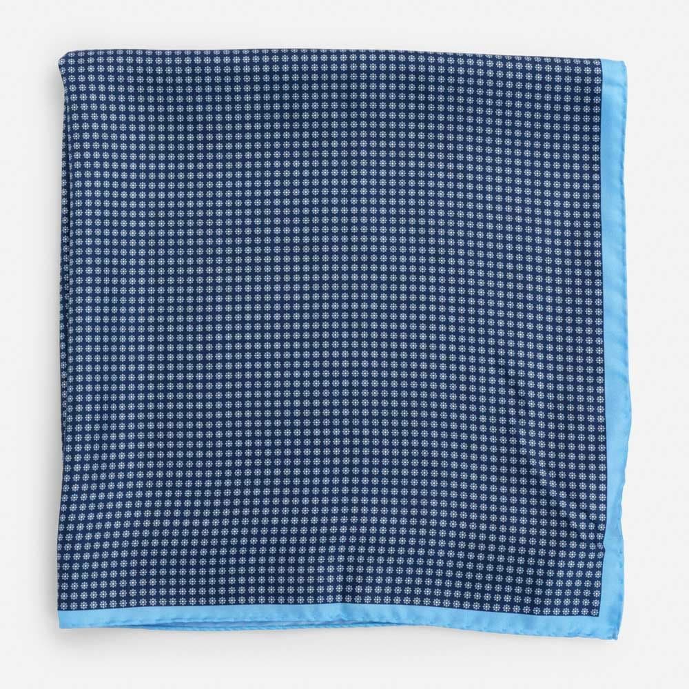 Neck Scarf Silk - Blue Flower
