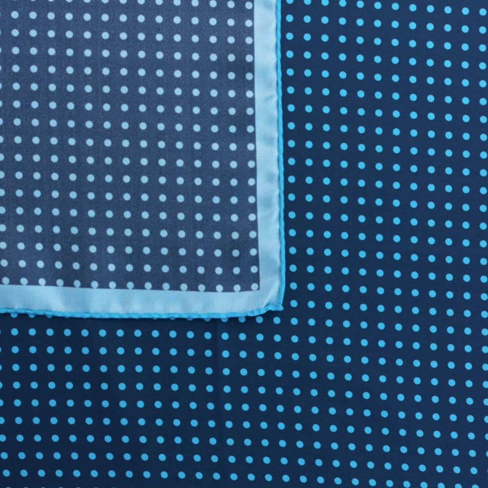 Neck Scarf Silk - Blue Dots