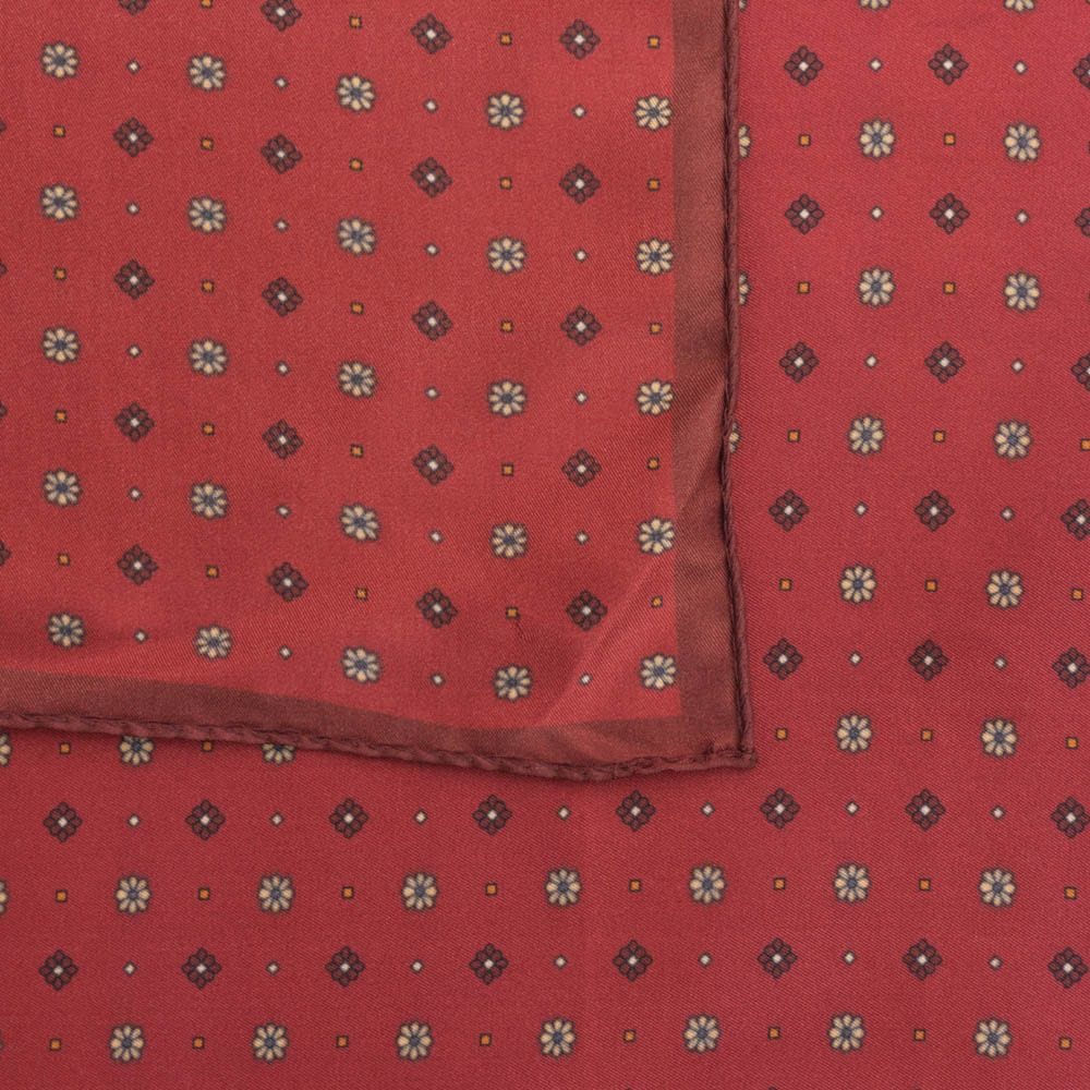 Neck Scarf Silk - Red Flower