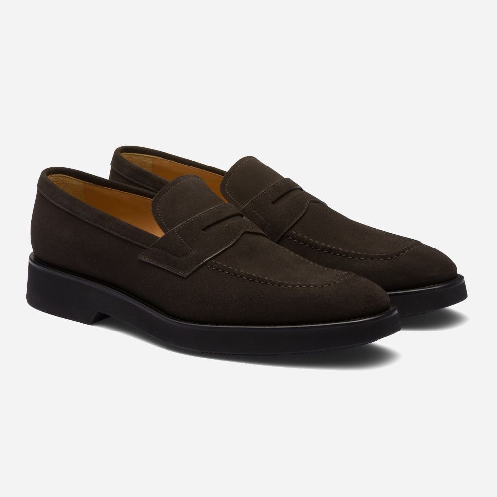 Parham Penny Loafer - Brown Suede